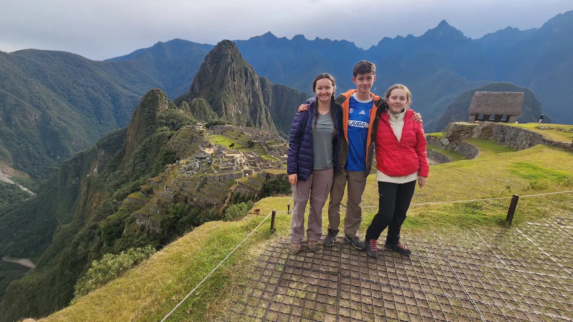 The classic view of Machu Picchu with Huayna Picchu behind.