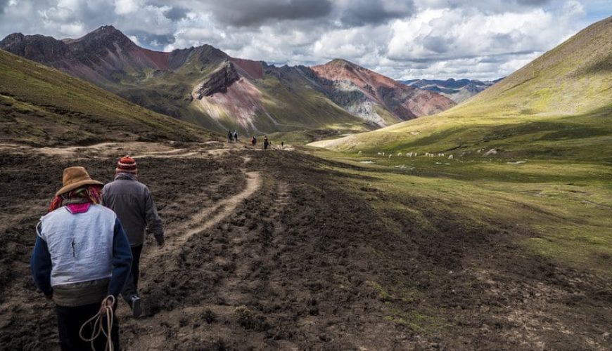 Trekking through the Mountain (Rainbow Mountain) (Red Valley) (Palcoyo)